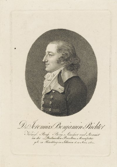 Jeremiah Benjamin Richter 1762-1807, ca. 1800 af Unbekannt