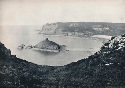 Jersey - Portelet Bay og Janvrin Island, 1895 af Unbekannt