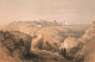 Jerusalem fra vejen, der fører til Betania, 1855. af Unbekannt