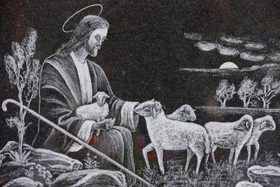 Jesus den gode hyrde, Saint-Nicolas de Veroce, Frankrig af Unbekannt