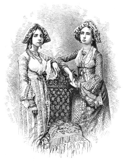 Jødiske kvinder i Kochi, Indien, 1895 af Unbekannt
