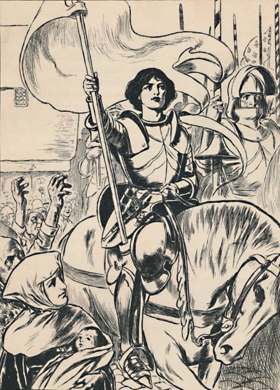 Joan i spidsen for hæren, c1907 af Unbekannt