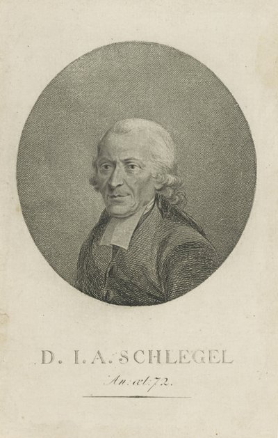 Johann Adolf Schlegel 1721-1793, ca. 1800 af Unbekannt