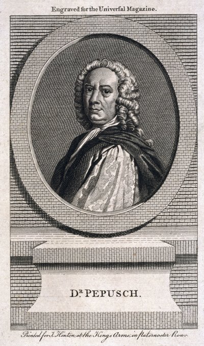 Johann Christoph Pepusch, tysk komponist og musikteoretiker, c 1725 af Unbekannt