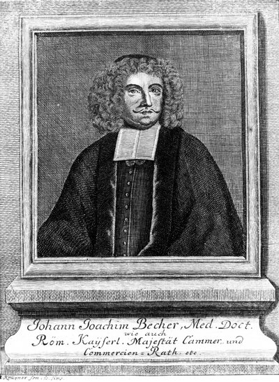Johann Joachim Becher, tysk læge og kemiker, ca. 1670