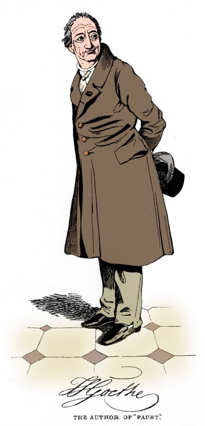 Johann Wolfgang von Goethe, tysk digter, dramatiker og videnskabsmand, c1830 af Unbekannt