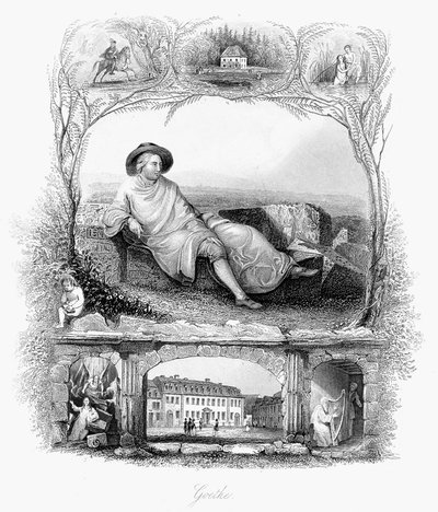 Johann Wolfgang von Goethe, tysk digter, dramatiker og videnskabsmand, c1860 af Unbekannt