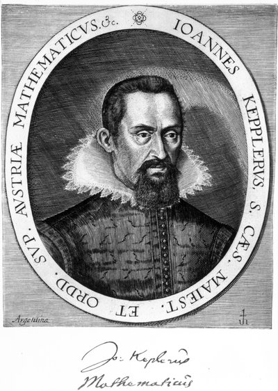 Johannes Kepler, tysk astronom og fysiker, ca. 1600 af Unbekannt