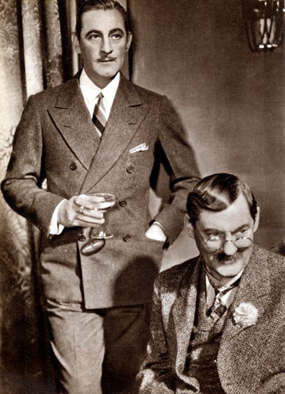 John 1882-1942 og Lionel 1878-1954 Barrymore, amerikanske scene- og filmskuespillere af Unbekannt