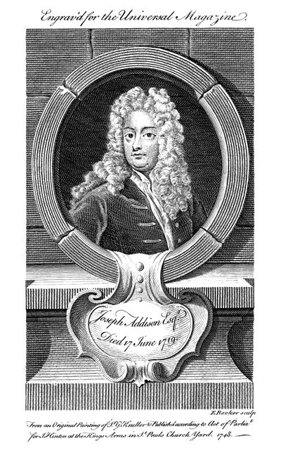 Joseph Addison, engelsk politiker og forfatter, 1800-tallet af Unbekannt