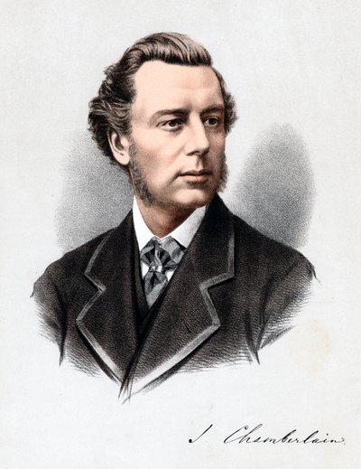 Joseph Chamberlain, britisk politiker, c1880. af Unbekannt