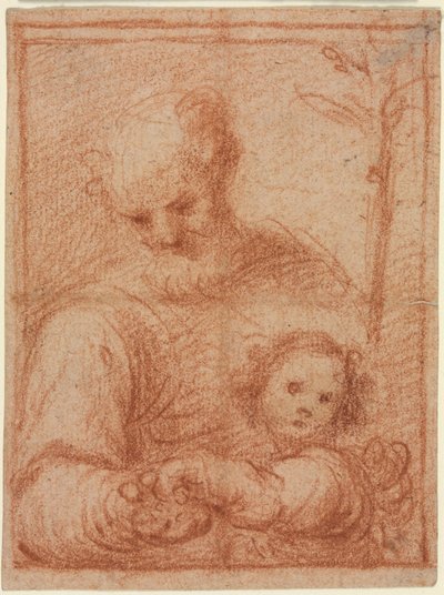 Joseph and Child recto, 1500-tallet. af Unbekannt