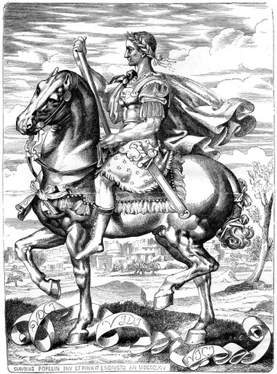Julius Cæsar, romersk general og statsmand, 1. århundrede f.Kr. 1882-1884 af Unbekannt