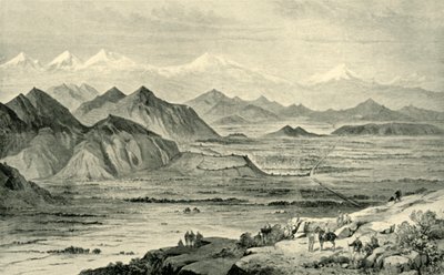 Kabul, ser mod nord fra bakken over den britiske lejr ved Beni Hissar, 8. oktober 1879, 1901. af Unbekannt
