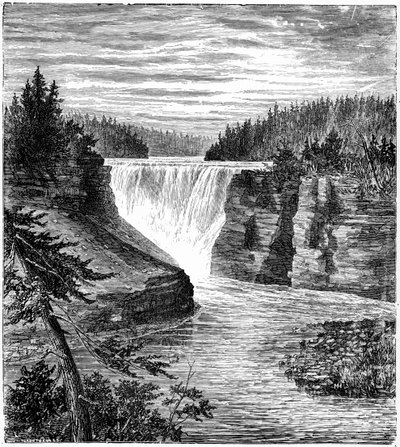 Kakabeka Falls, Ontario, Canada, 1877 af Unbekannt