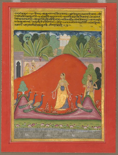 Kakubha Ragini, ca. 1750. af Unbekannt