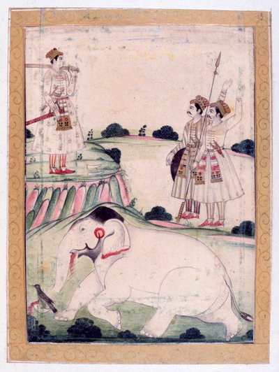 Kanada Ragini, Ragamala Album, School of Rajasthan, 1800-tallet af Unbekannt