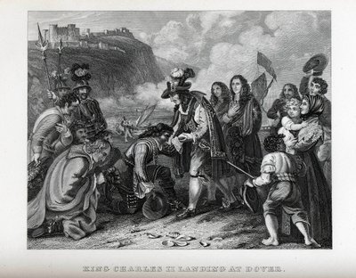 Kong Charles II lander i Dover, 1882 af Unbekannt