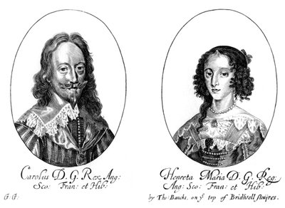 Kong Charles I 1600-1649 og Dronning Henrietta Maria 1609-1669 af Unbekannt