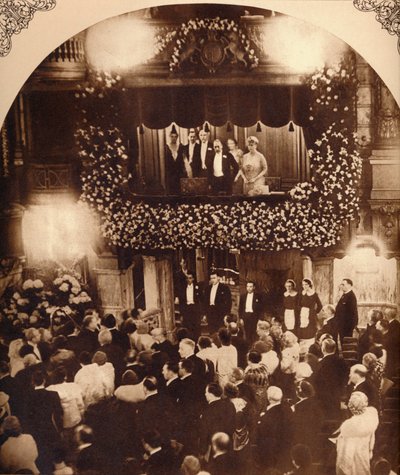 King George V og Queen Mary ved en Royal Command Variety Performance, 1920