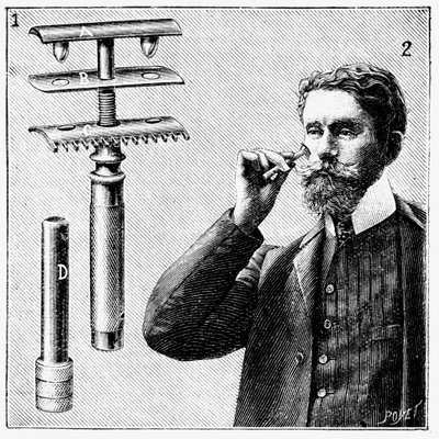 King Gillette sikkerhedsbarbermaskine med udskifteligt blad, 1905 af Unbekannt