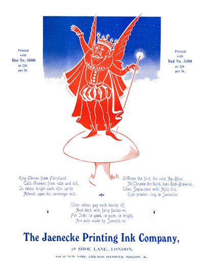 King Oberon - The Jaenecke Printing Ink Company, 1907 af Unbekannt