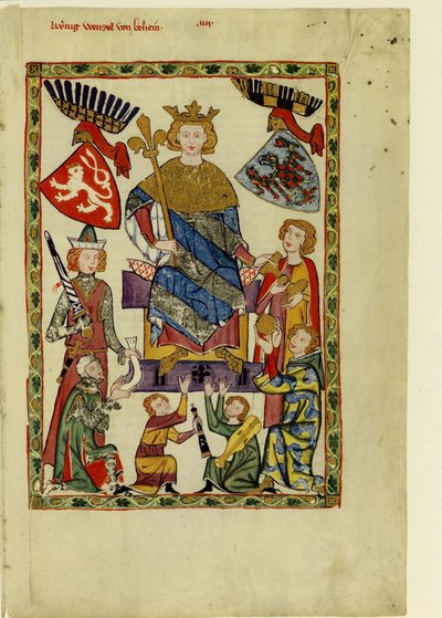 Kong Wenceslaus II af Bøhmen Fra Codex Manesse, mellem 1305 og 1340 af Unbekannt