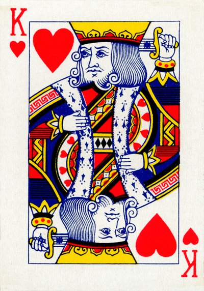 King of Hearts fra et sæt Goodall & Son Ltd. spillekort, c1940 af Unbekannt