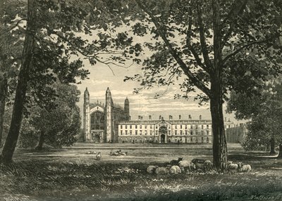 Kings College fra The Backs, 1898. af Unbekannt
