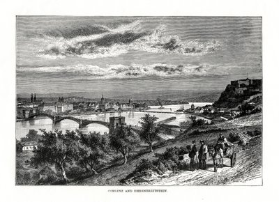 Koblenz og Ehrenbreitstein fæstning, Tyskland, 1879 af Unbekannt
