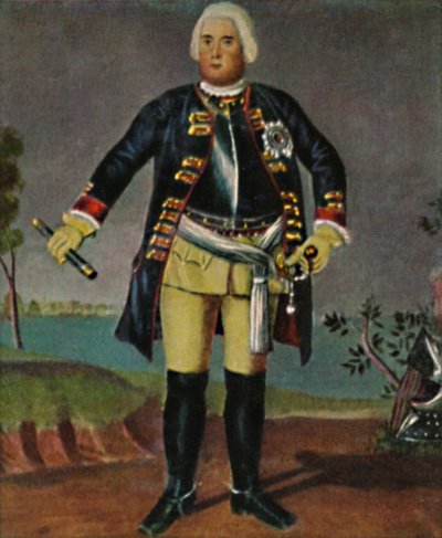 Kong Friedrich Wilhelm I. v. Preussen 1688-1740. - Stik efter maleri af Weidemann, 1934. af Unbekannt