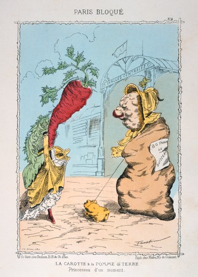Guleroden og kartoflen, 1870-1871 af Unbekannt