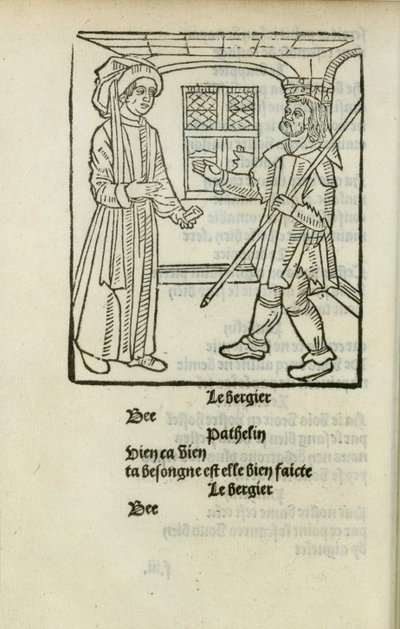 Mester Pathelins farce, ca. 1490. af Unbekannt