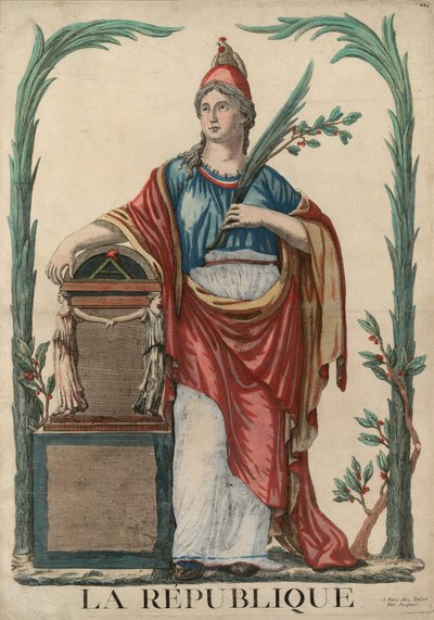 La République Allegoriske Figur af Den Franske Republik, 1793. af Unbekannt