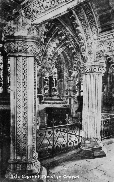 Lady Chapel, Rosslyn Chapel, Midlothian, Skotland, 20. århundrede af Unbekannt
