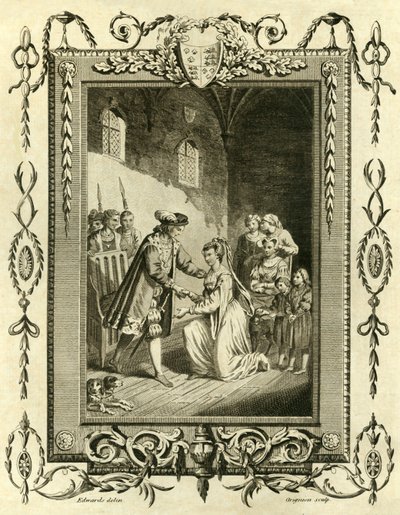 Lady Elizabeth Gray anmoder Edward IV om at genoprette sine lande, 1461, 1783. af Unbekannt