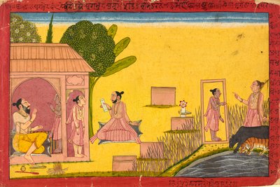 Lakshmana ved eremitagen, folio fra en Ramayana, ca. 1690-1710. af Unbekannt