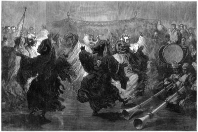 Lama-dans på Jummoo, opført foran prinsen af Wales, 1876 af Unbekannt
