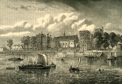 Lambeth Palace fra floden, 1709, c1878. af Unbekannt