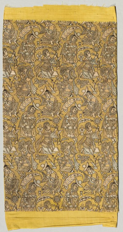 Lampas med dansere og musikere, 1600-1650. af Unbekannt