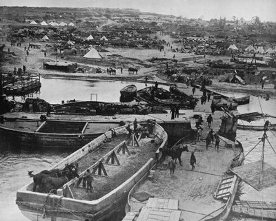 Landingsstranden ved Sedd el Bahr, da britiske tropper ankom til halvøen, 1915 af Unbekannt