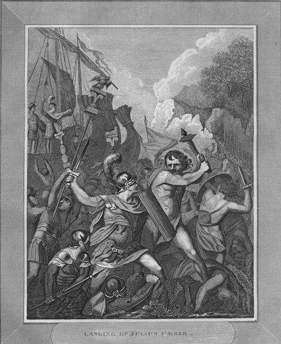 Julius Cæsars landgang, 1838 af Unbekannt