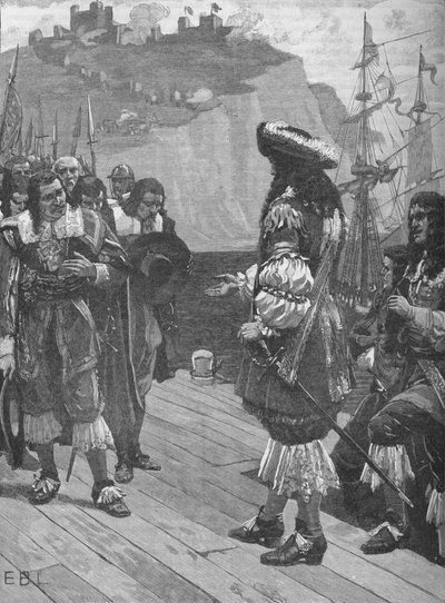 Landgang af kong Charles II i Dover, 1660 1905. af Unbekannt