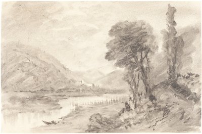 Landskab, 1800-tallet. af Unbekannt