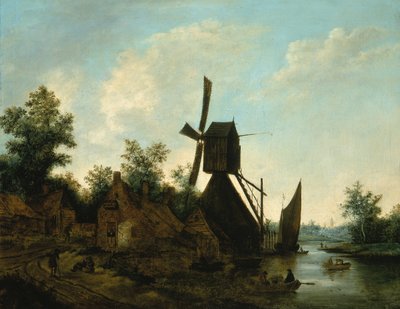 Landskabsvindmølle, 1600-tallet. af Unbekannt