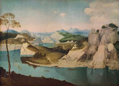 Landskab: en flod blandt bjerge, c1600 af Unbekannt