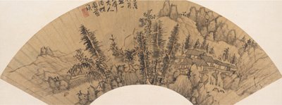 Landskab i stil med Huang Gongwang, 1600-tallet eller senere, falsk dato fra 1633. af Unbekannt