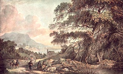 Landskab nær en sø, 1785, c1900. af Unbekannt