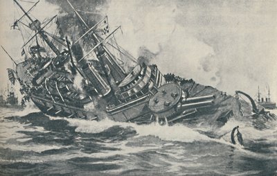 Sidste øjeblikke af det synkende slagskib HMS Victoria, 1893, 1937 af Unbekannt