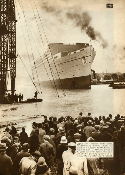 Lancering af kejserinden af Storbritannien, Glasgow, 11. juni 1930, 1935. af Unbekannt
